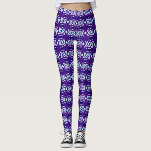 Legging Púrpura Azul Cor-de-rosa Retroativo Padrão Gym Yog