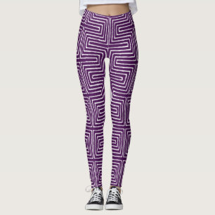 Legging Púrpura e trevo branco de torre africana