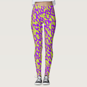 Legging Púrpura Moderna E Padrão De Impressão De Animais V