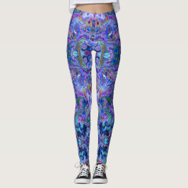 Legging Púrpura Pêssego, Azul e Verde