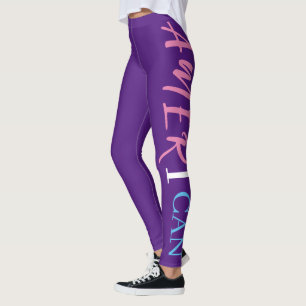 Legging Púrpura, rosa, branca, azul, mulher negra africana