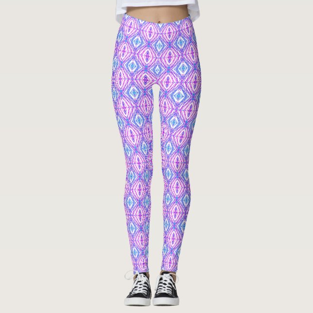 Legging Quadrado Geométrico e Diamante (Frente)