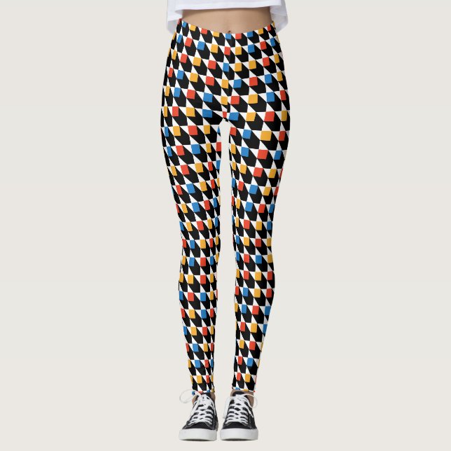 Legging Quadrados Coloridos (Frente)