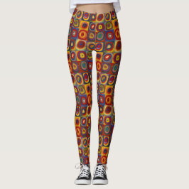 Legging Quadrados Coloridos de Kandinsky Farbstudie Quadra