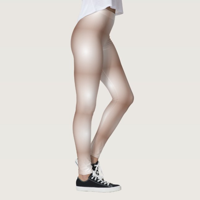 Legging Quadrados Geométricos com Branco Gradiente Mocha M (Direita)