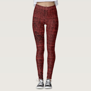 Legging Quadrados pequenos vermelhos sobrepostos empapados