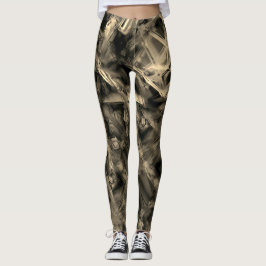 Legging Quadrados torcidos manchados com 'pinceladas errad