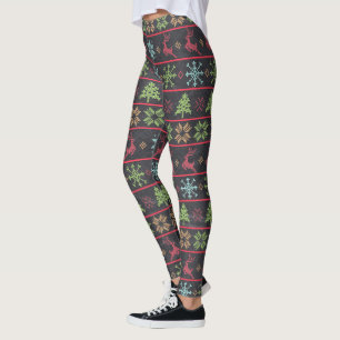 Legging Quadro de Caldeiras Moderno do Knit Nórdico