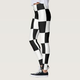 Legging Quadro de verificação ~ Xadrez~ Design preto e bra