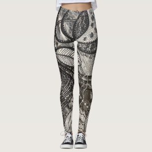 Legging Quase em todo lugar 3 pintura em acrílico preto e