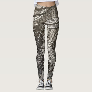 Legging Quase Em Todos Os Lugares, 2 Pintura Em Branco E P