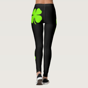 Legging Quatro caneleiras do irlandês do trevo da folha