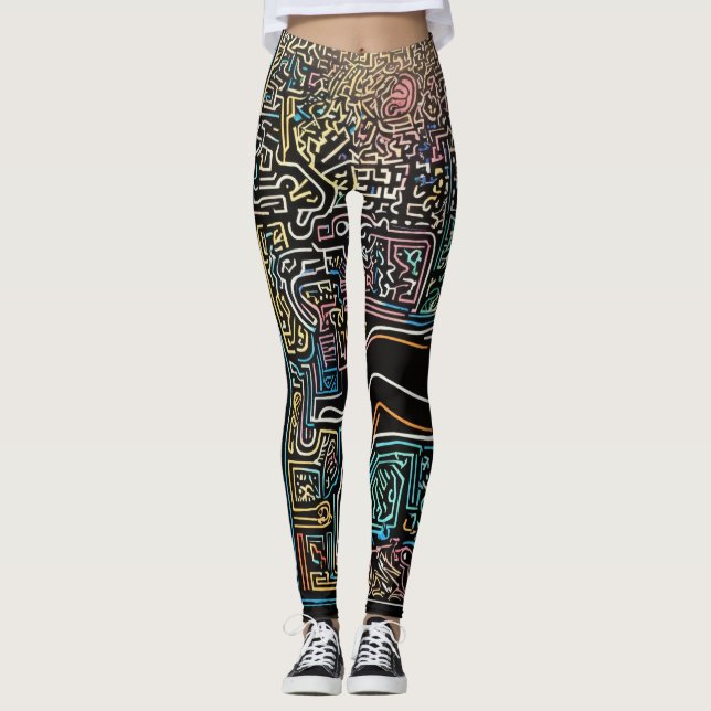 Legging Que tal "Leggings ChromaDream: Um caleidoscópio de (Frente)