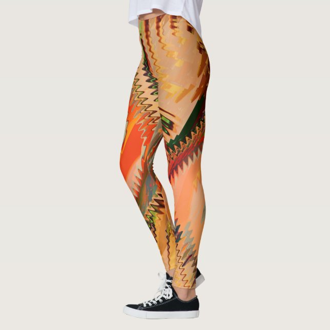 Legging Quebra de núcleos com zigue zague ou livro onda (Esquerda)