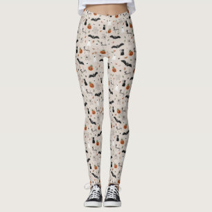 Legging Queda de Dia das Bruxas Bonita e Spooky