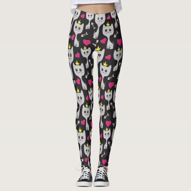 Legging Queen Cat Pattern (Frente)
