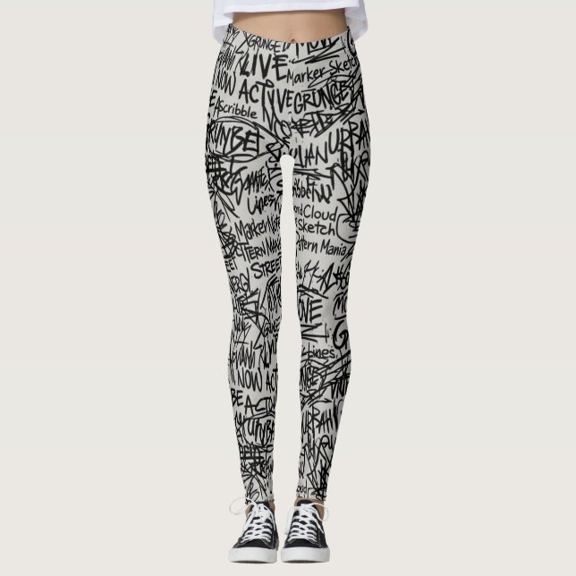 Legging Rabisco Urbano Grunge (Frente)