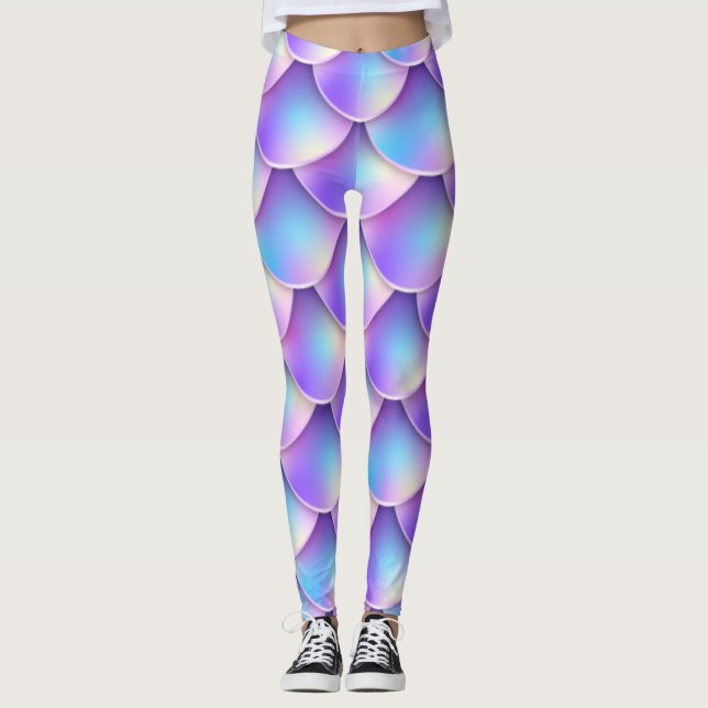 Legging rabo de sereia púrpura (Frente)