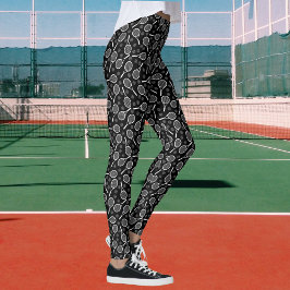 Legging Rackets e Cinzas de tênis Padrão desportivo femini