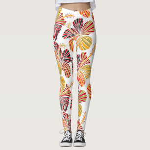 Legging Radiância Havaiana: Elegância Vegetal Tropical.