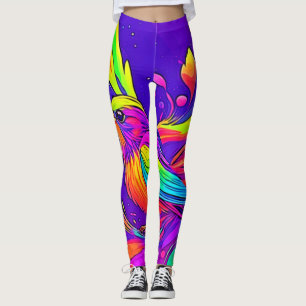 Legging Rainbow Bird em Cartoon Land