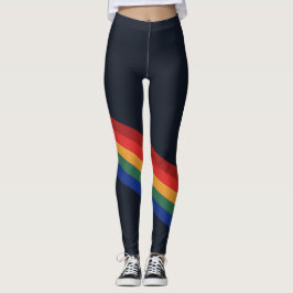 Legging Rainbow Color Stripes Regenbogen Regenbogenfarben