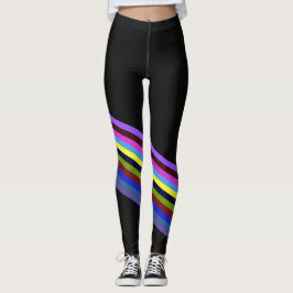 Legging Rainbow Color Stripes Regenbogen Regenbogenfarben
