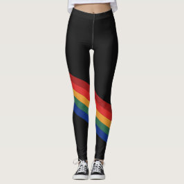 Legging Rainbow Color Stripes Regenbogen Regenbogenfarben