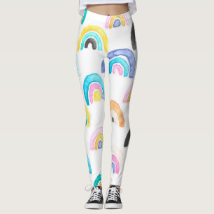 Legging Rainbow infantil, Padrão de Crianças Aquecidas.