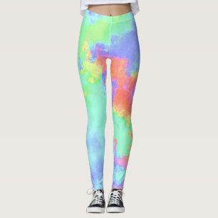 Legging Rainbow Paint Splatter