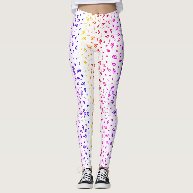 Legging Rainbow Paisley Impressão (Frente)