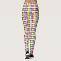 Rainbow Pride Crayons Art Artista Impressão Leggin