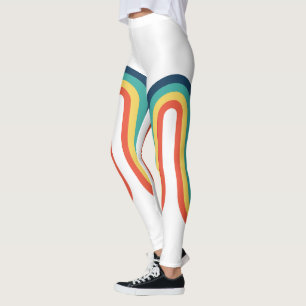 Legging Rainbow Retro Stripe Vintage