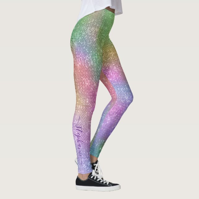 Legging Rainbow Sparkle Personalizado (Direita)
