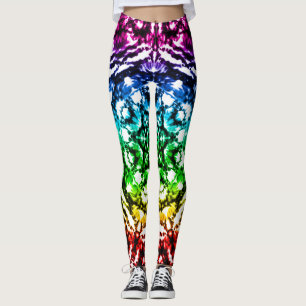 Legging Rainbow Tie Dye Mandala Star