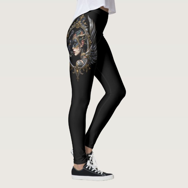 Legging Rainha da Sombra – Emblema do Espírito Pantera. (Direita)