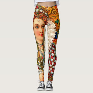 Legging Rainha Elizabeth mim caneleiras
