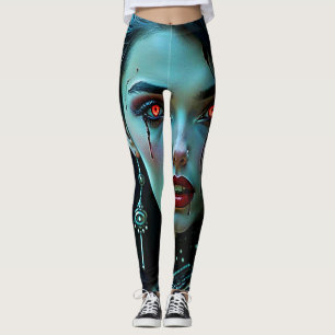 Legging Rainha Vampira: Arte de Sedução Obscura