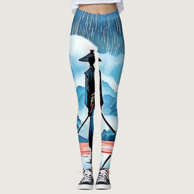 Legging Rainy Samurai: Vigília Silenciosa (Frente)