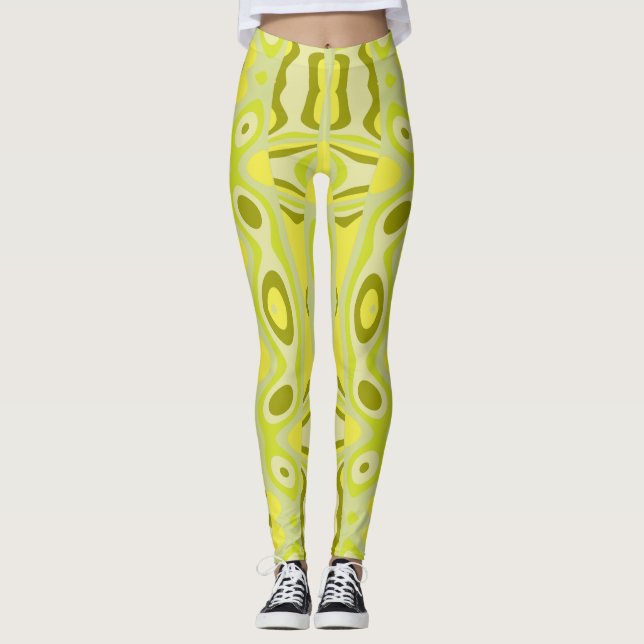 Legging Raio Lava - Verdes Amarelas (Frente)