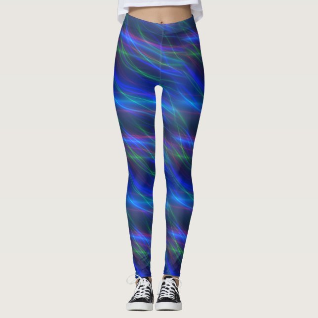 Legging Raios multicoloridos brilhantes (Frente)