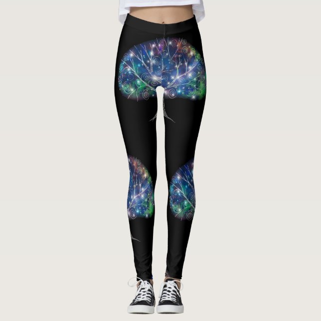 Legging Ramificação suave Troço da árvore (Frente)