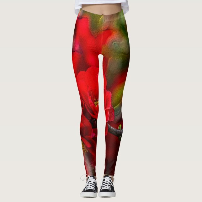 Legging Ramo de Quince Pintura (Frente)