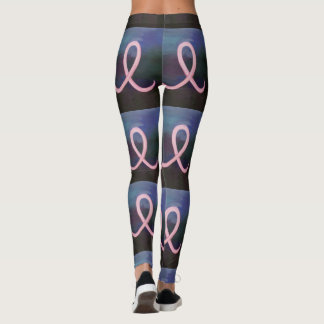 Legging Rapariga Mama Sensibilização Abstrato de Fita-Canc