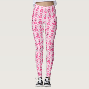 Legging Raposa-Bebê Rosa bonito Patterada