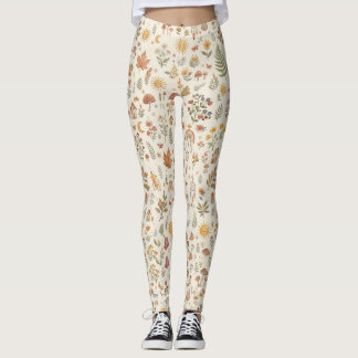 Legging Raposa Florestal Fofa Sol & Arco-íris Casual Femin