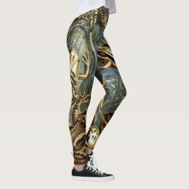 Legging Rãs e Sapos Vintage Batrachia por Ernst Haeckel