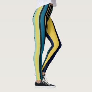 Legging Rasos e Estrias Amarelas