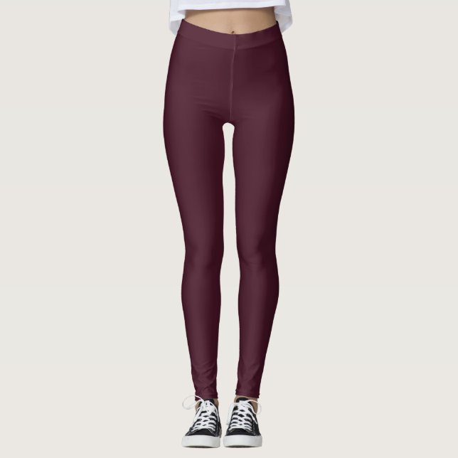 Legging Raspberry Burgundy, Solid Burgundy (Frente)
