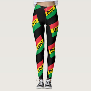 Legging Rasta colore listras amarelas verdes da bandeira